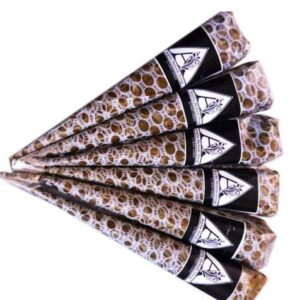 (Arpita Mehandi) Best Rajasthani Dark Red Henna Cone for Hand’s Mehandi Art Quality (12 Pcs)