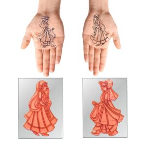 (Arpita Mehandi) Mehandi Design Helper tools for Groom & Bride Design with easy and short time