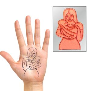 (Arpita Mehandi) Mehandi Design Helper tools for Mom with baby design with easy and short time