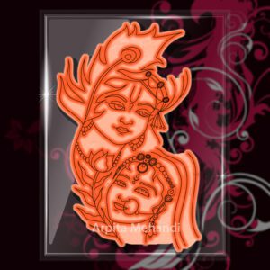 (Arpita Mehandi) Trendy Lord Radha Krishna Beautiful Design Helper Mehandi Tool