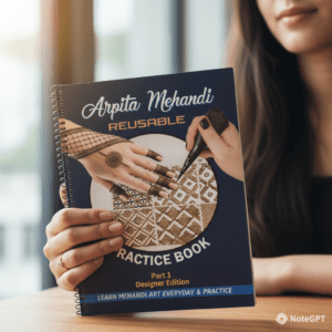 mehandi/henna practice book for beginners mehandi artists